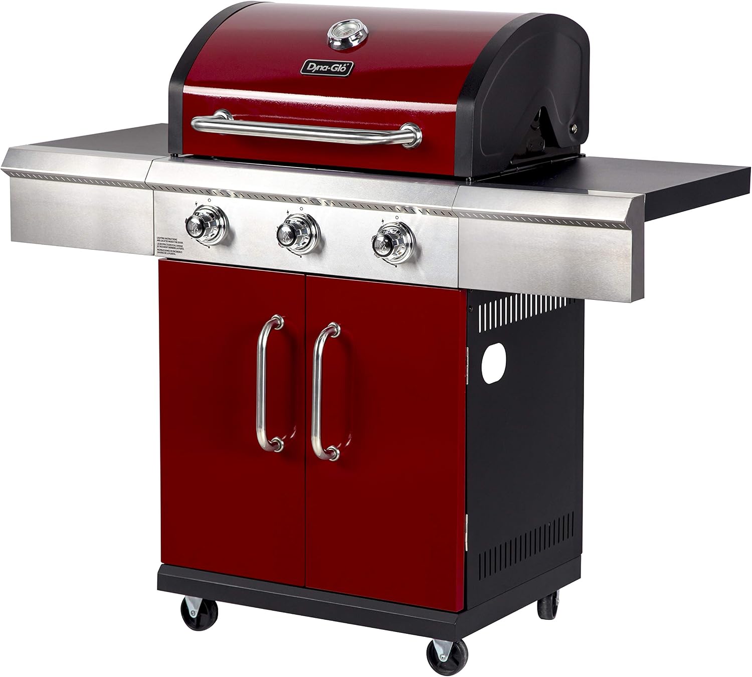 3 Burner Red LP Gas Grill