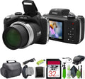 MINOLTA MN53Z 16 MP / 1080P FHD Bridge Digital Camera w/53x Optical Zoom (Black) Bundle with 32GB Memory Card + Camara Bag + Cleaning Kit + Vlogging Tripod + Accessories