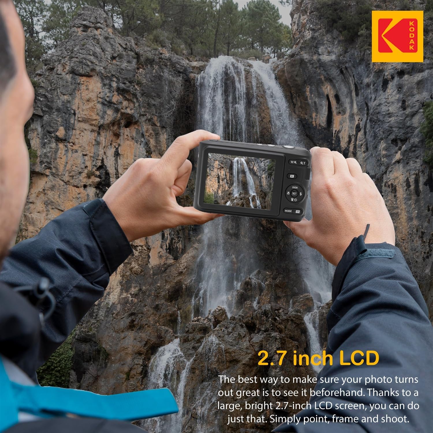 Kodak PIXPRO FZ45 Digital Camera (Black), Point & Shoot Camera Case, Sandisk 128GB SDXC Memory Card