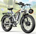 Peak 6000W Dual Motor Electric Bike,60V 1200Wh Removable Battery & 110Nm Torque,Fast Ebike for Adults,Max 45MPH & 100-Mile Range,24' Fat Tire Electric Bicycle for Snow Commuter Riding E-Bikes