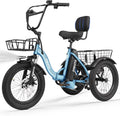 ESKUTE E Trike Electric Bike, Peak 1200W Brushless Motor Folding Trike 18X3.0 Fat Tire Ebike, 624Wh Removable Battery, Step-Thru 3 Wheel Electric Bicycle, Up to 55 Miles, 18MPH+ Tricycle for Adults
