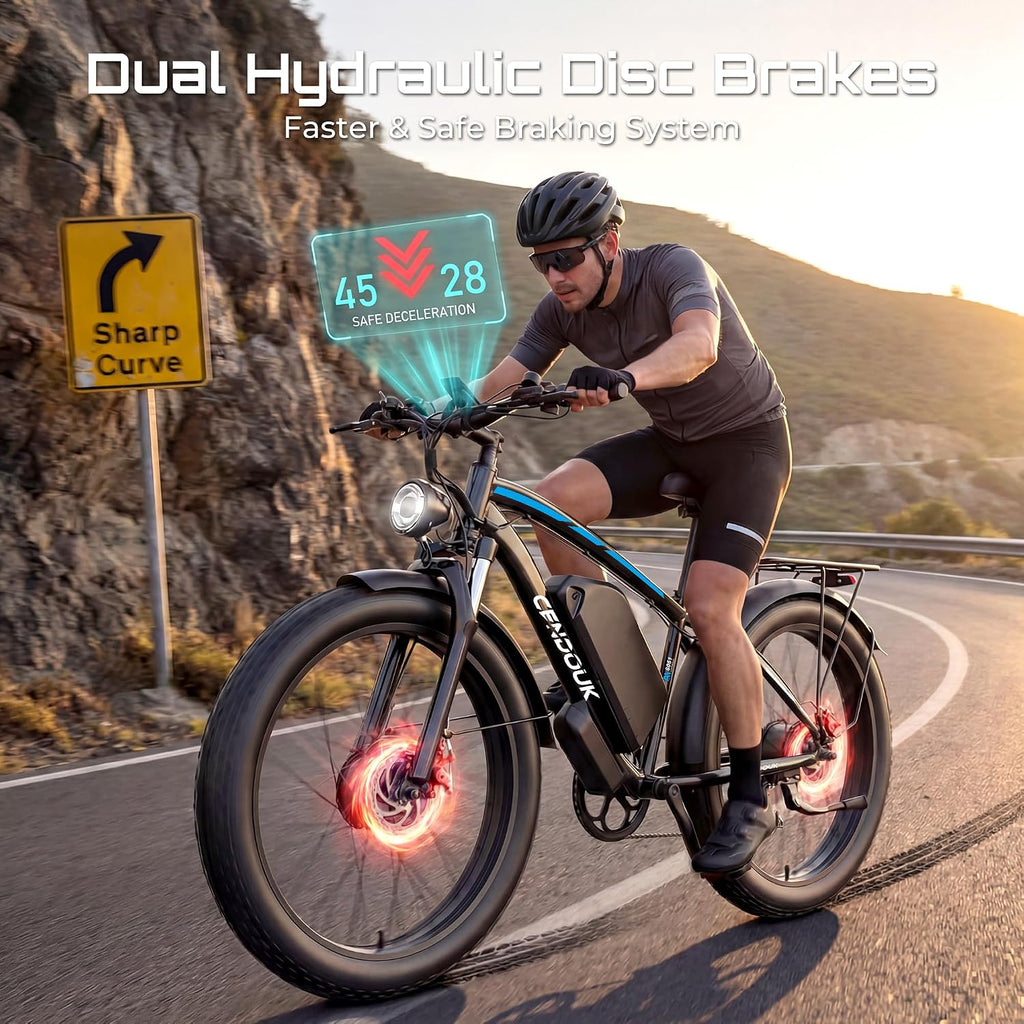 Peak 9000W 52V Dual Motor Ebike 40-47MPH Ebike for Adults 34AH Battery 105 Miles Range 24 Inch Fat Tire Commuter Mountain Dirt Electric Bike for All Terrain