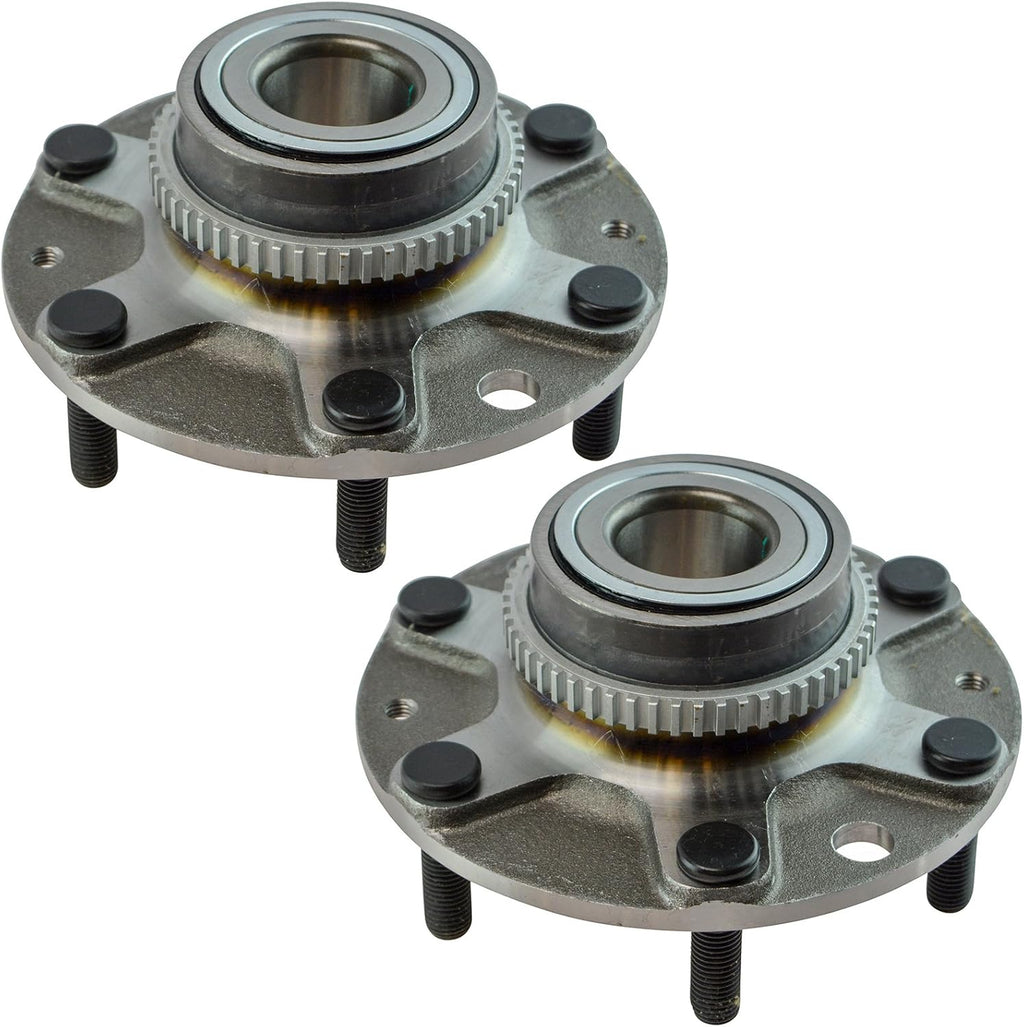 TRQ Rear Left and Right Wheel Bearing and Hub Assembly Set 2 Piece Compatible with 2006-2012 Kia Sedona 2014 Sedona 2007-2008 Hyundai Entourage