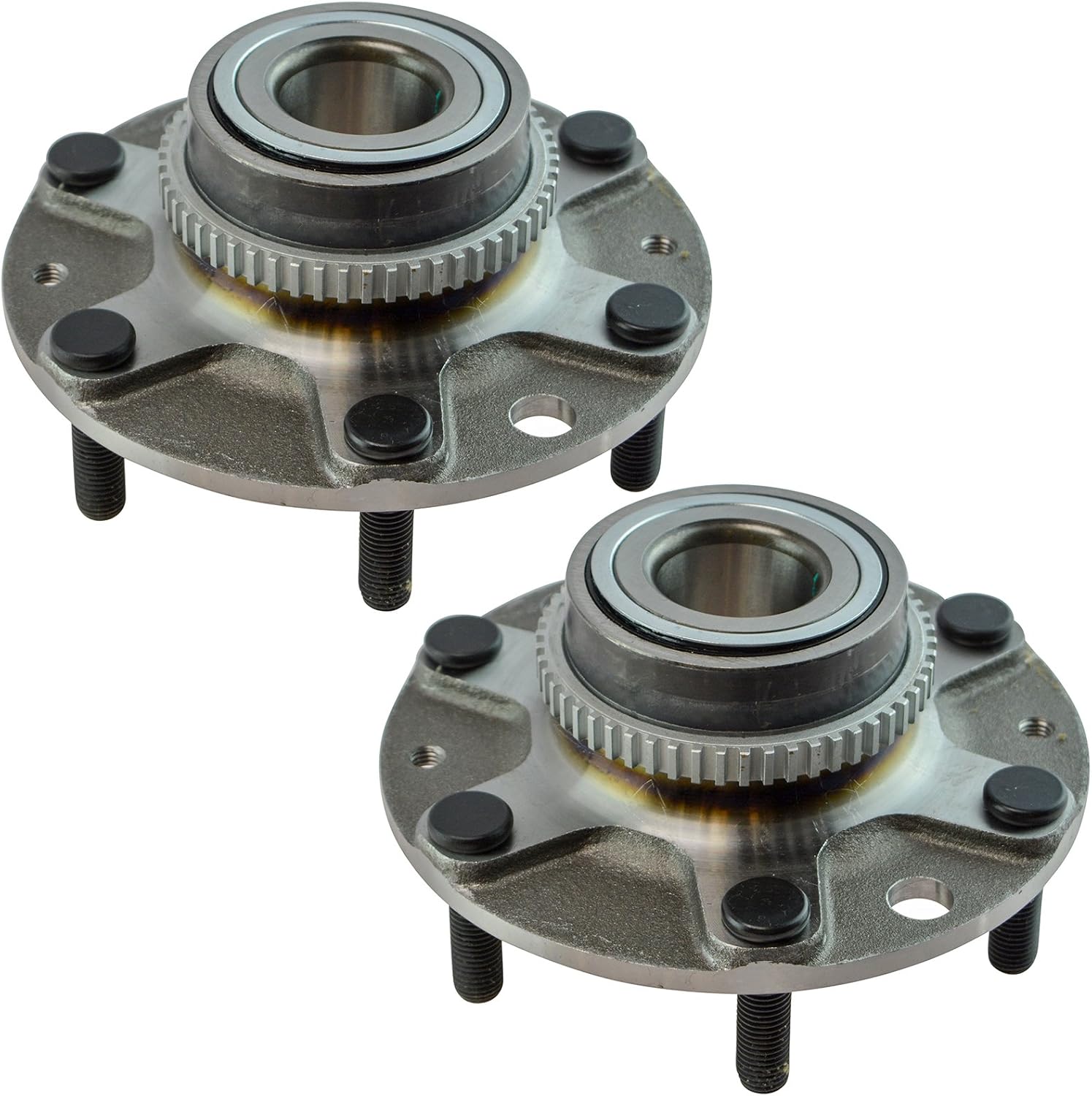 TRQ Rear Left and Right Wheel Bearing and Hub Assembly Set 2 Piece Compatible with 2006-2012 Kia Sedona 2014 Sedona 2007-2008 Hyundai Entourage
