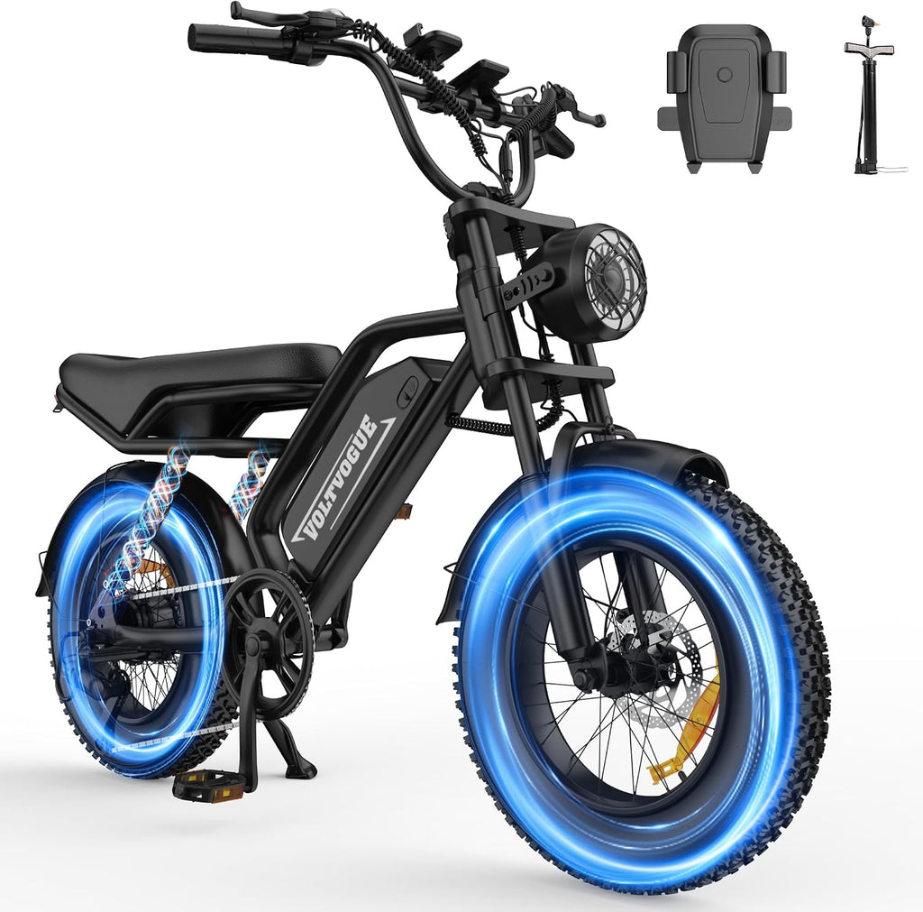 Electric ebike | Full Suspension | Peak 1500w Motor | 25/31MPH Top Speed | Range 40-70 Miles | 48V 960/748Wh Removable Battery | LED Headlights | 20/16-Inch All-Terrain Fat Tires |