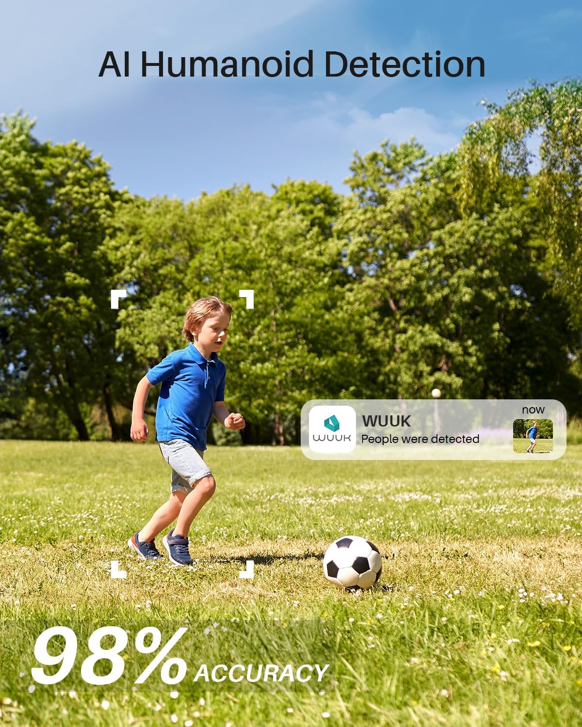 WUUK Security Cameras Wireless Outdoor, Indoor Home Surveillance System, 2K, No Monthly Fee, Motion Alert, Night Vision, 2.4/5 GHz WiFi, 32G Local Storage, Compatible with Alexa & Google, 4-Camera Kit
