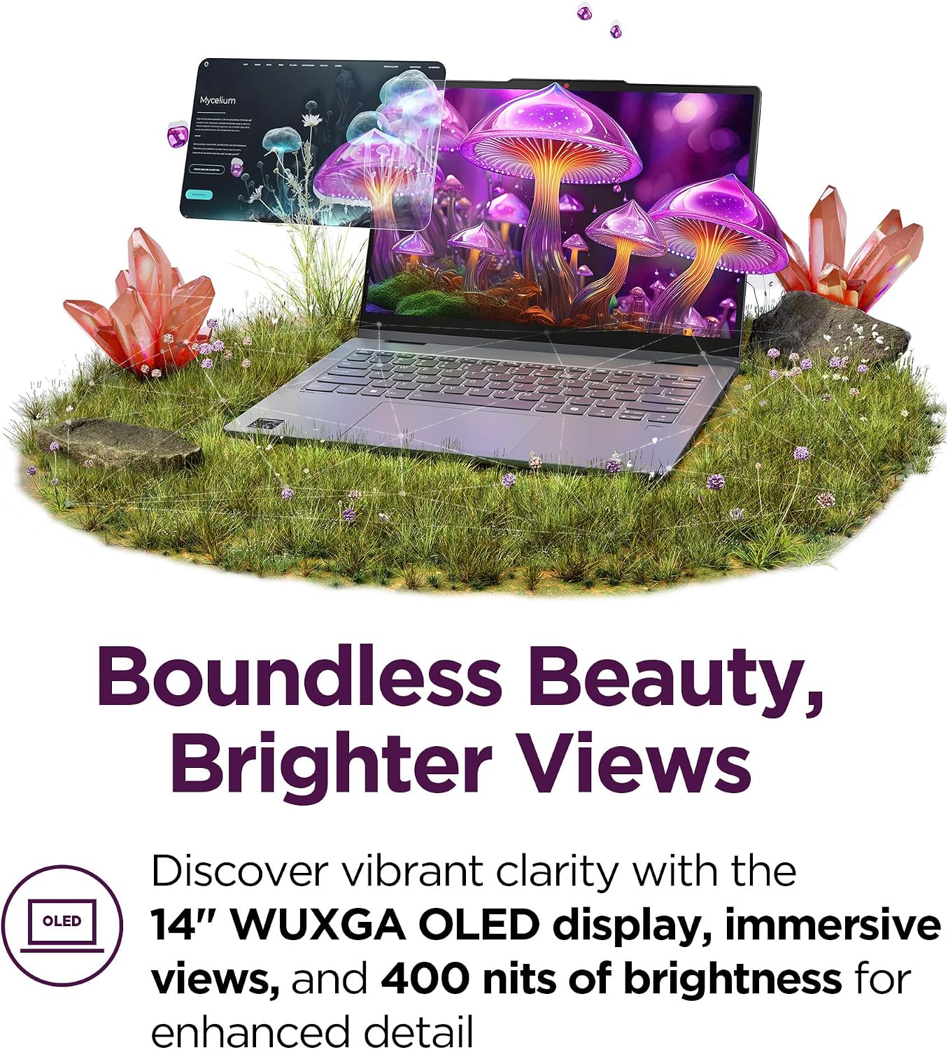 Lenovo IdeaPad 5X 2-in-1 Copilot+ Extra-Long Battery Life 14' WUXGA FHD+ OLED Touch Display 16GB Memory 512GB Storage Snapdragon X Plus 8-core Processor Windows 11 Home, Pen Included, Luna Gray