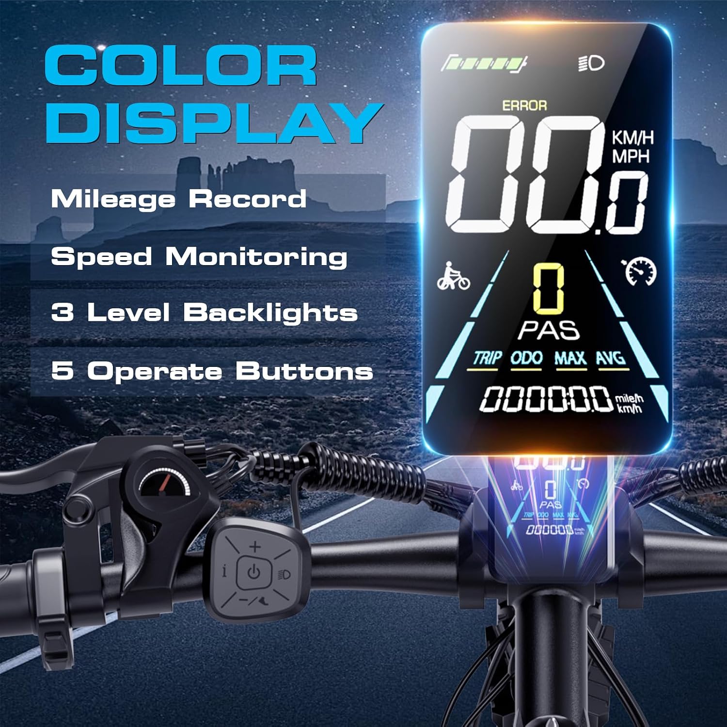 2000W Peak Electric Bike for Adults, 48V 17.5Ah 840Wh 29'' Tires Max 34 mph 30-80 Miles Range City Commuting Class3 Ebike Front Suspension Disc Brake for Off-Road Riding