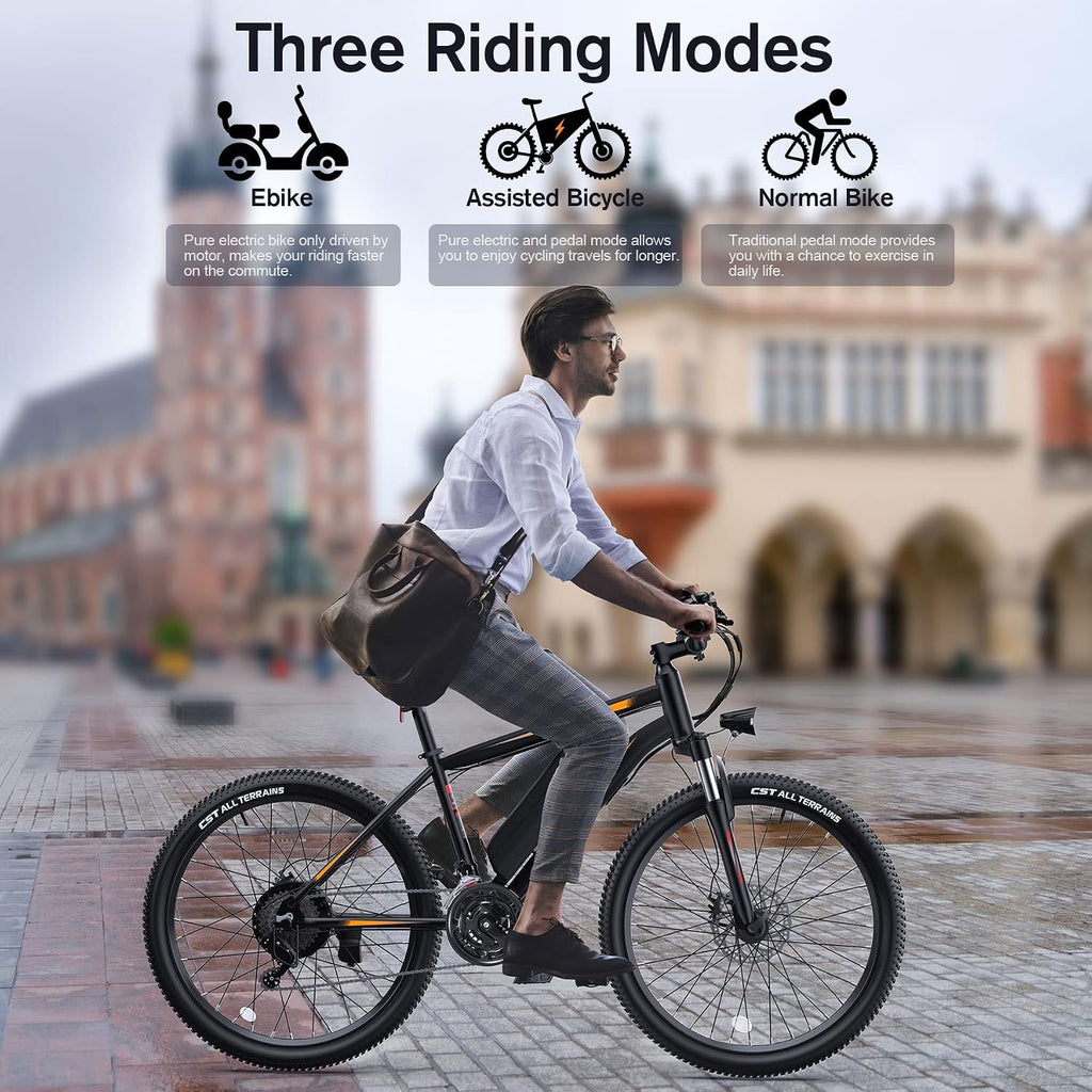 TotGuard Electric Bike for Adults, 27.5' Electric Bike 500W Ebike 19.8MPH Adult Electric Bicycles Electric Mountain Bike,48V 499WH Removable Lithium Battery,21-Speed Gears,Lockable Suspension Fork