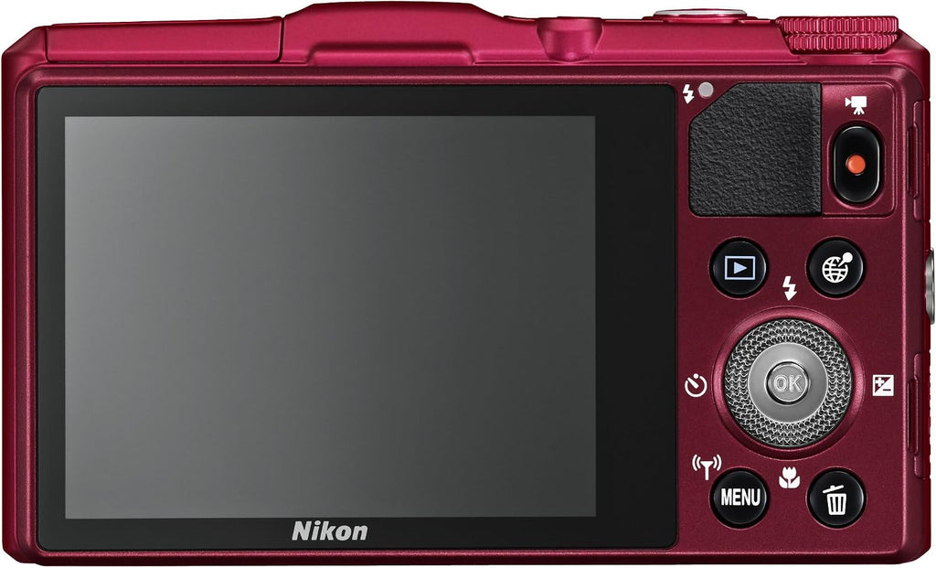 Nikon COOLPIX S9700 Compact Digital Camera - Red (16.0 MP, 30x Zoom) 3.0 inch