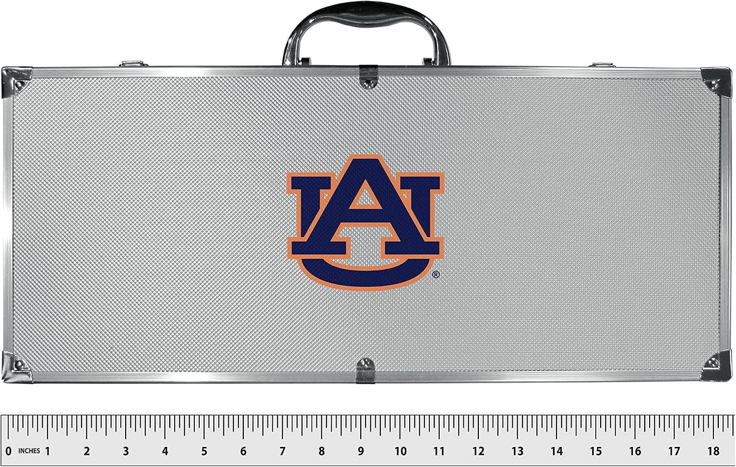 NCAA Siskiyou Sports Fan Shop Auburn Tigers Steel Tailgater BBQ Set w/Case 8 piece Gray