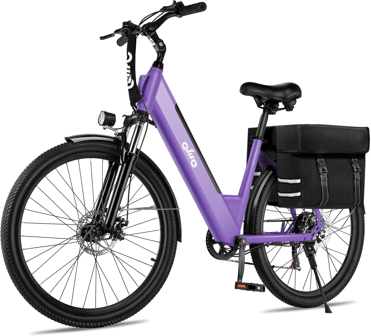 Qlife Cityone Electric Bike for Adults & Teens, Step-Through Commuter Ebike, 1000W Peak Motor, 55-Mile Range, 48V Removable Battery, 26-Inch City Tires, 7-Speed, Up to 25 MPH
