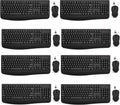 Wireless Keyboard and Mouse Combo, EDJO 2.4G Full-Sized Ergonomic Computer Keyboard with Wrist Rest and 3 Level DPI Adjustable Wireless Mouse for Windows, Mac OS Desktop/Laptop/PC(8 Pack)