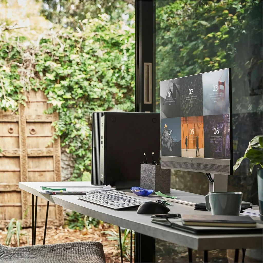 HP Desktop Computer Elite SFF G9| 6-core 5GHz Ryzen 5 Processor (1.3 Times Faster Than Intel i7-1255U) | DDR5 RAM | Wi-Fi| Bluetooth| HDMI, USB, RJ-45| Windows 11 Pro (32GB RAM & 1TB SSD)