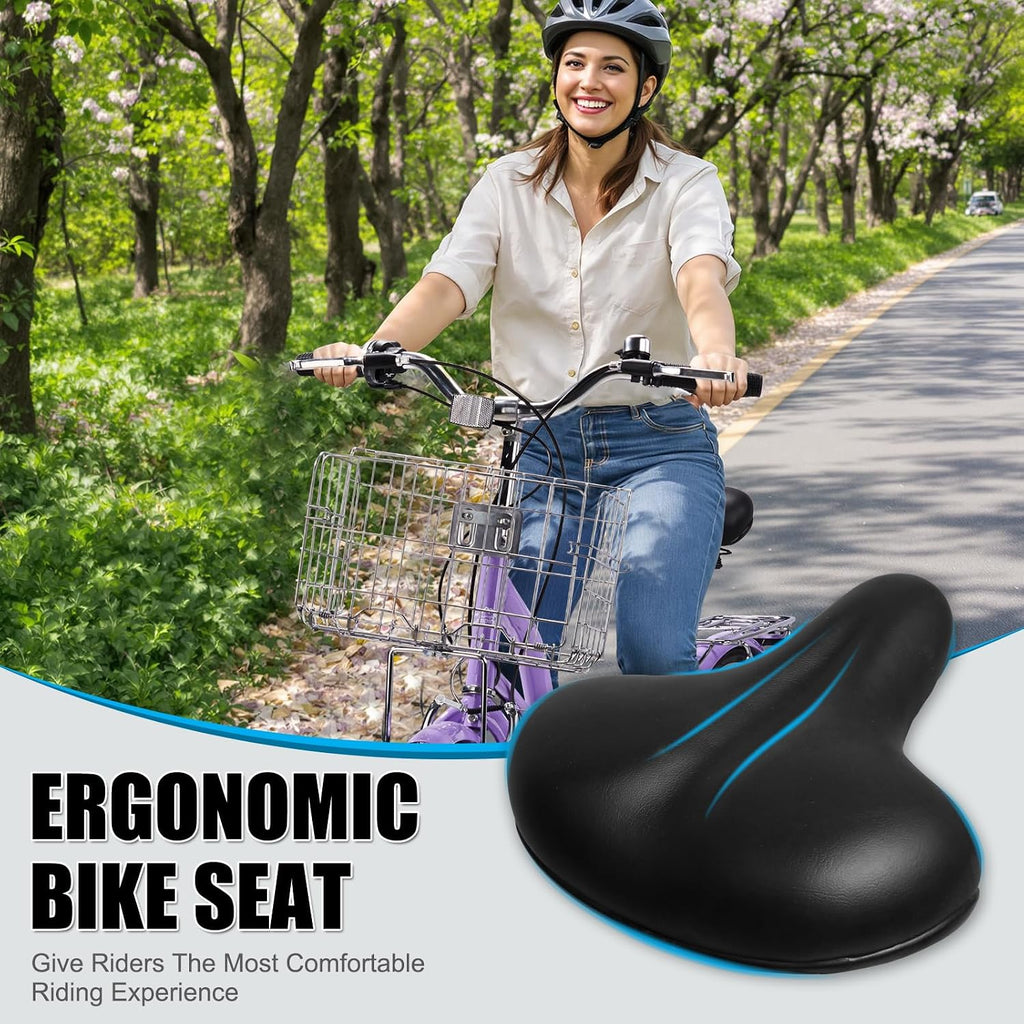 CamPingSurvivals 26' Cruiser Bike Commuter Bike 7 Speed Women's Bicycle Beach Cruiser with Ergonomic Upright Design, Adjustable Saddle, Dual Fenders & V Brake and High Carbon Steel Frame