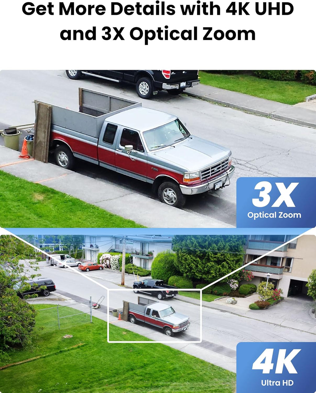 REOLINK 4K Outdoor Plug-in WiFi 6 Security Camera, PTZ Camera for Home Security, Wi-Fi 6 New Tech, Motion Tracking, Smart Detection, 3X Optical Zoom, Motion Spotlight, Local Storage, E1 Outdoor Pro