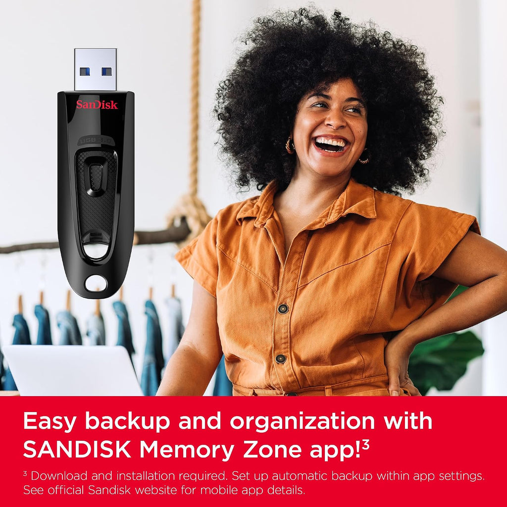 SANDISK 1TB Ultra USB 3.0 Flash Drive - Up to 130MB/s Read speeds - Black - SDCZ48-1T00-G46