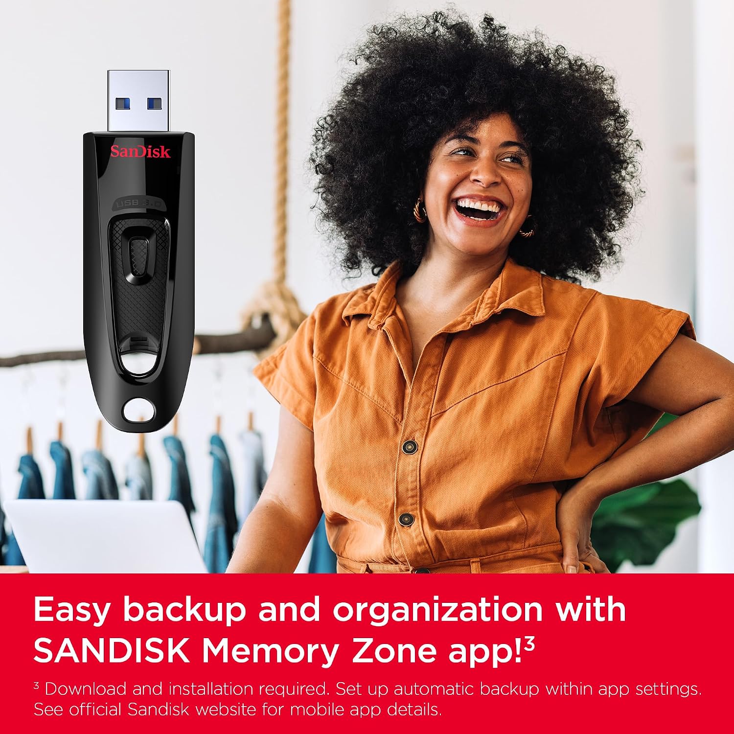 SANDISK 1TB Ultra USB 3.0 Flash Drive - Up to 130MB/s Read speeds - Black - SDCZ48-1T00-G46