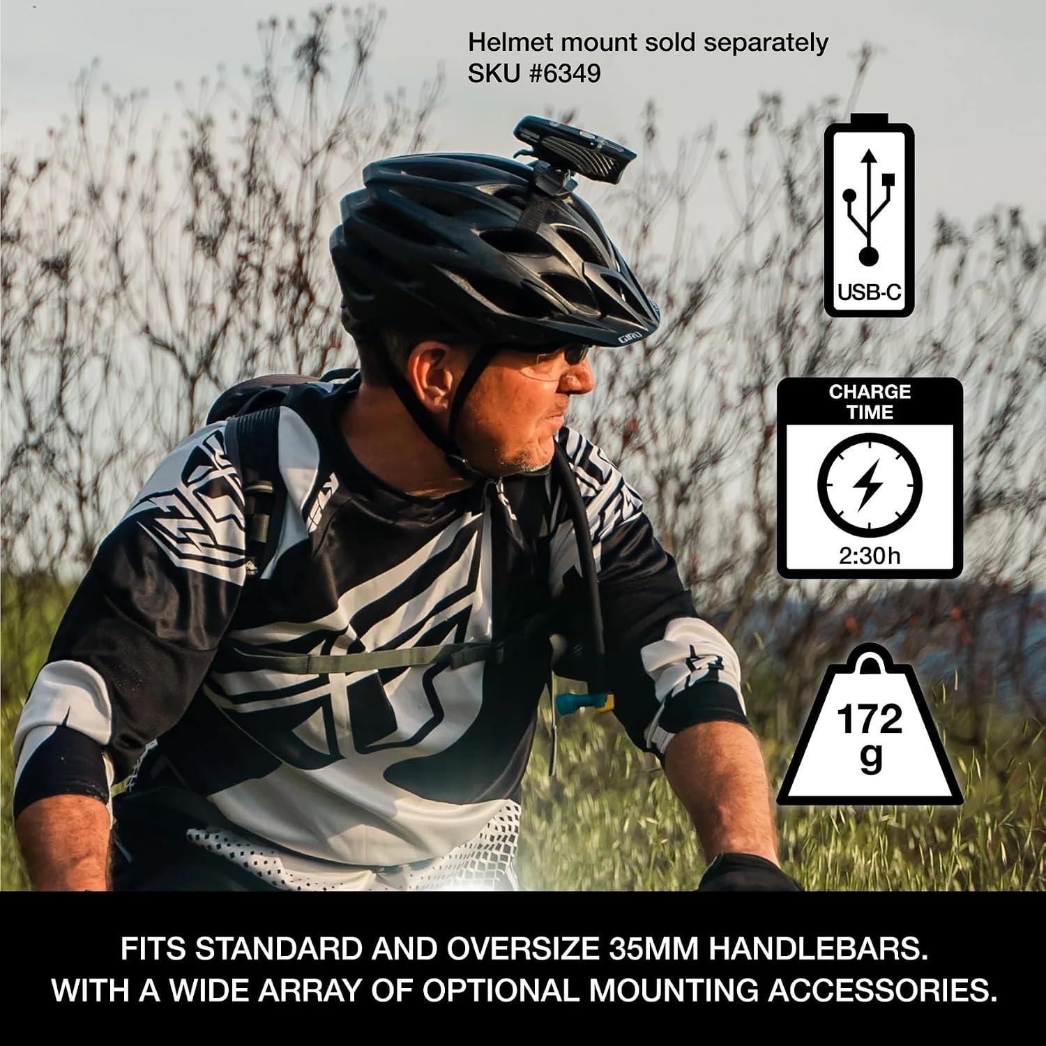 Niterider Lumina Boost 1250 + Vmax+ 180 Bike Light Combo Pack 1250 Front & 180 Rear Lumen USB-C Rechargeable LED Headlight Taillight Set IP64 Waterproof 13 Modes Bicycle Safety Commuting Night Riding