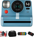 Polaroid Now+ i-Type Instant Camera in Calm Blue (9063) Bundle Including: Case, Multi Colored Filter Set, Neck Strap, Full Cleaning Kit