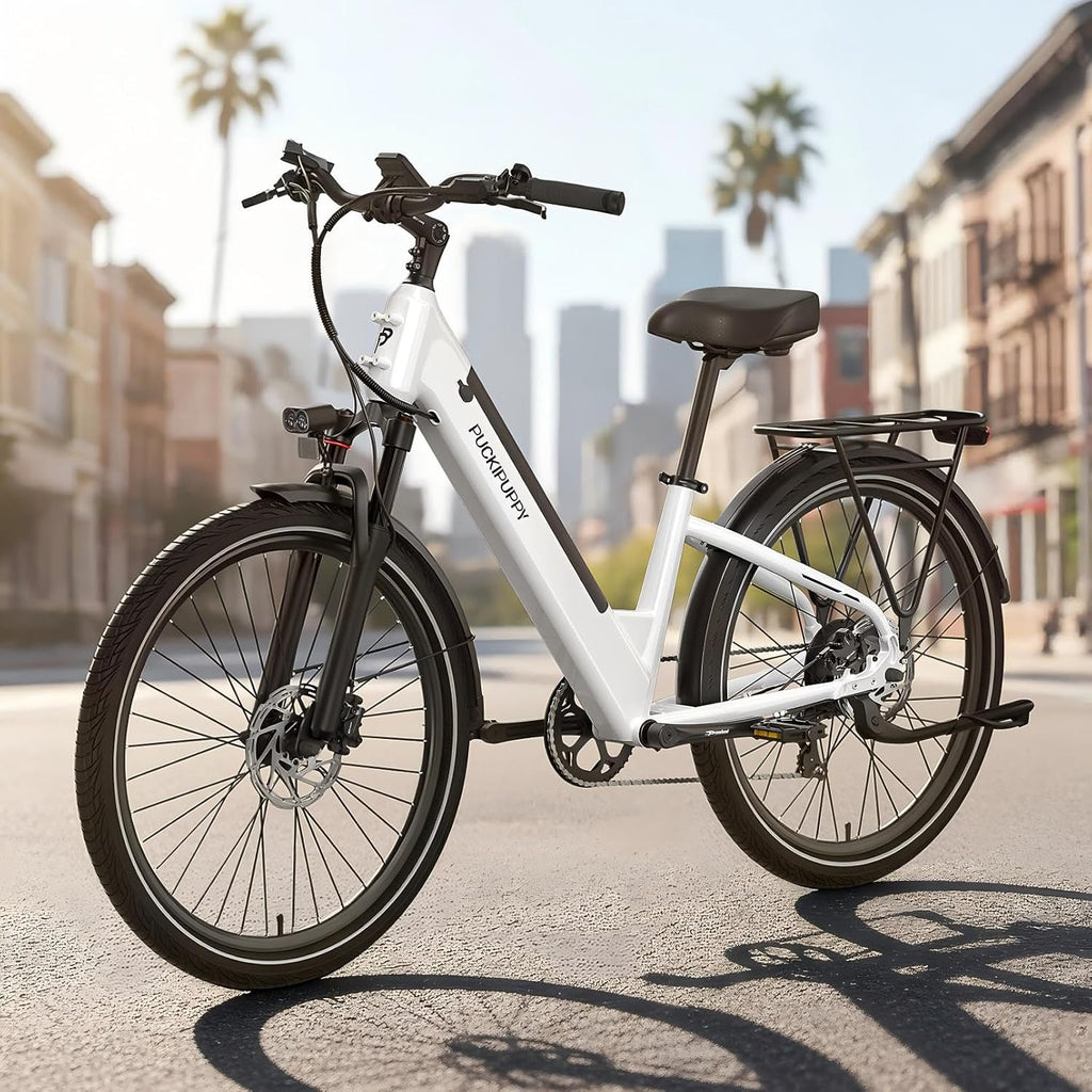 PUCKIPUPPY Electric Bike for Adults 960W, 28MPH 75Miles Commuting Electric Mountain Bike, 48V15AH Removable Battery Adult Electric Bicycles 7-Speed, Poodle Ebike