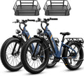 Jasion Thunder/PRO/ST Electric Bike,2000W/1800W Peak Ebikes for Adults,26''Fat Tire Best Ebike for Men,90/80 Miles with 1040Wh/864Wh Battery,35/30+MPH Max Speed Bicycles,500/400LB Capacity