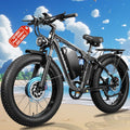 9000W Dual Motor Ebike,24' Fat Tire Electric Bike for Adults, 45MPH Fast 52V 34Ah Long Range, Dual Hydraulic Brakes Full Suspension, Snow/Mountain/Off-Road/Commute E-Bike