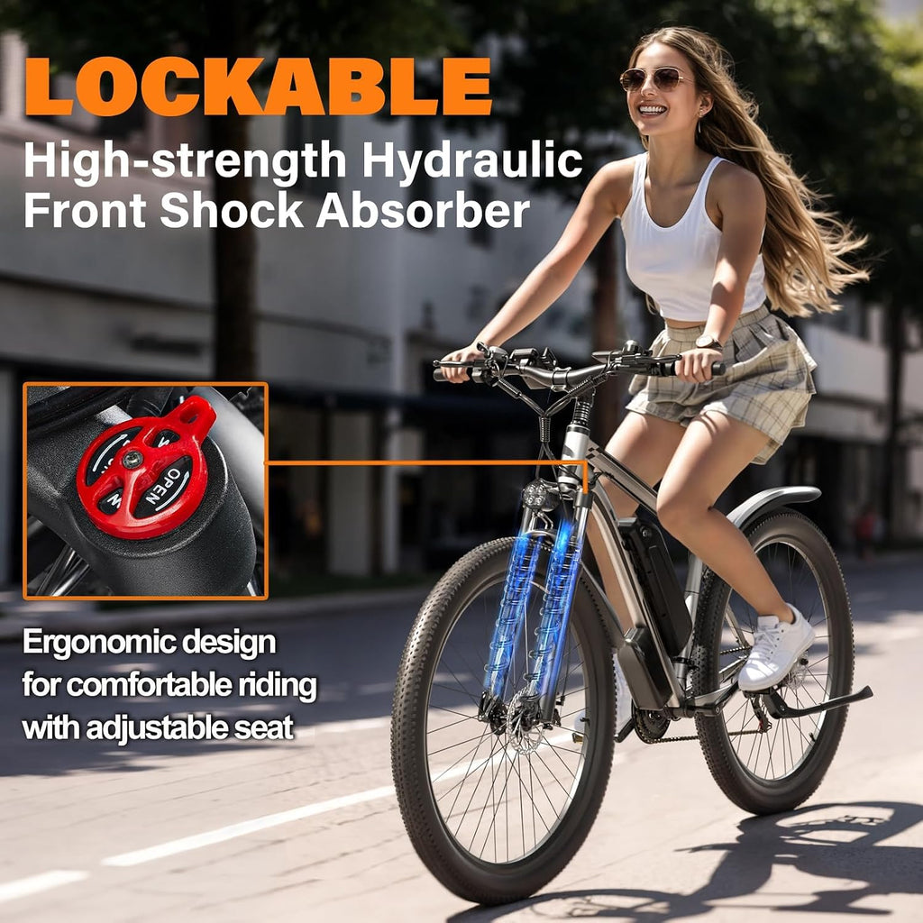 E·Bycco 29' Electric Bike for Adults, 48V 17.5AH, 1000W Peak Electric Mountain Bikes, 21-Speed Pedal Assist Ebikes, 34MPH 80 Miles Long Range Waterproof Commuter Electric Bicycle for Large Men
