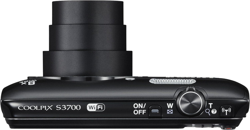 Nikon Digital Camera COOLPIX S3700 Black Optical 8X Zoom 20.05 Million Pixels S3700BK