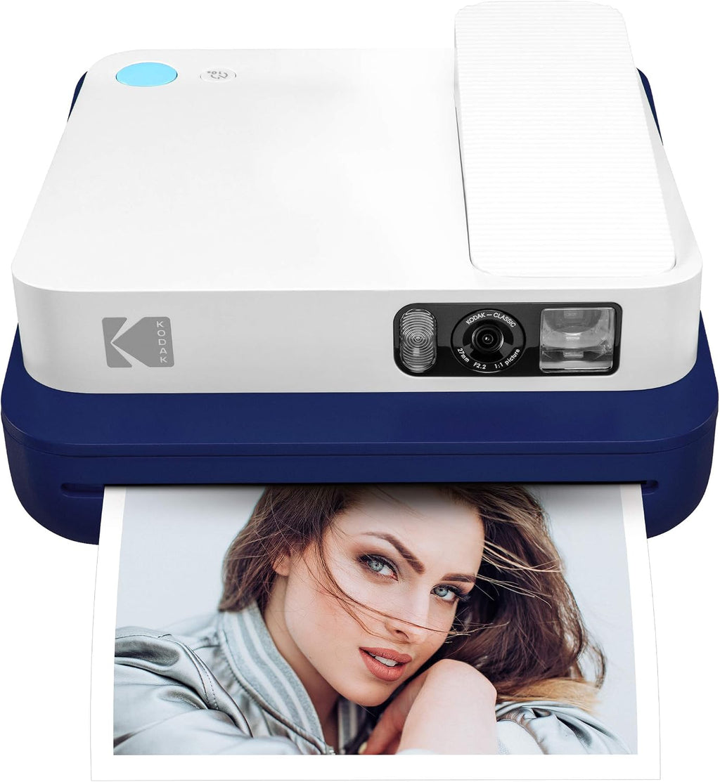 Zink KODAK Smile Classic Digital Instant Camera for 3.5 x 4.25 Zink Photo Paper - Bluetooth, 16MP Pictures (Blue)