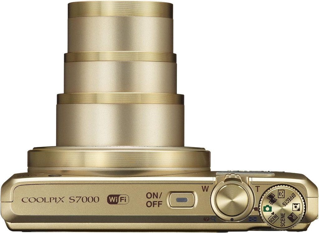 Nikon COOLPIX S7000 Digital Camera (Gold) - International Version (No Warranty)