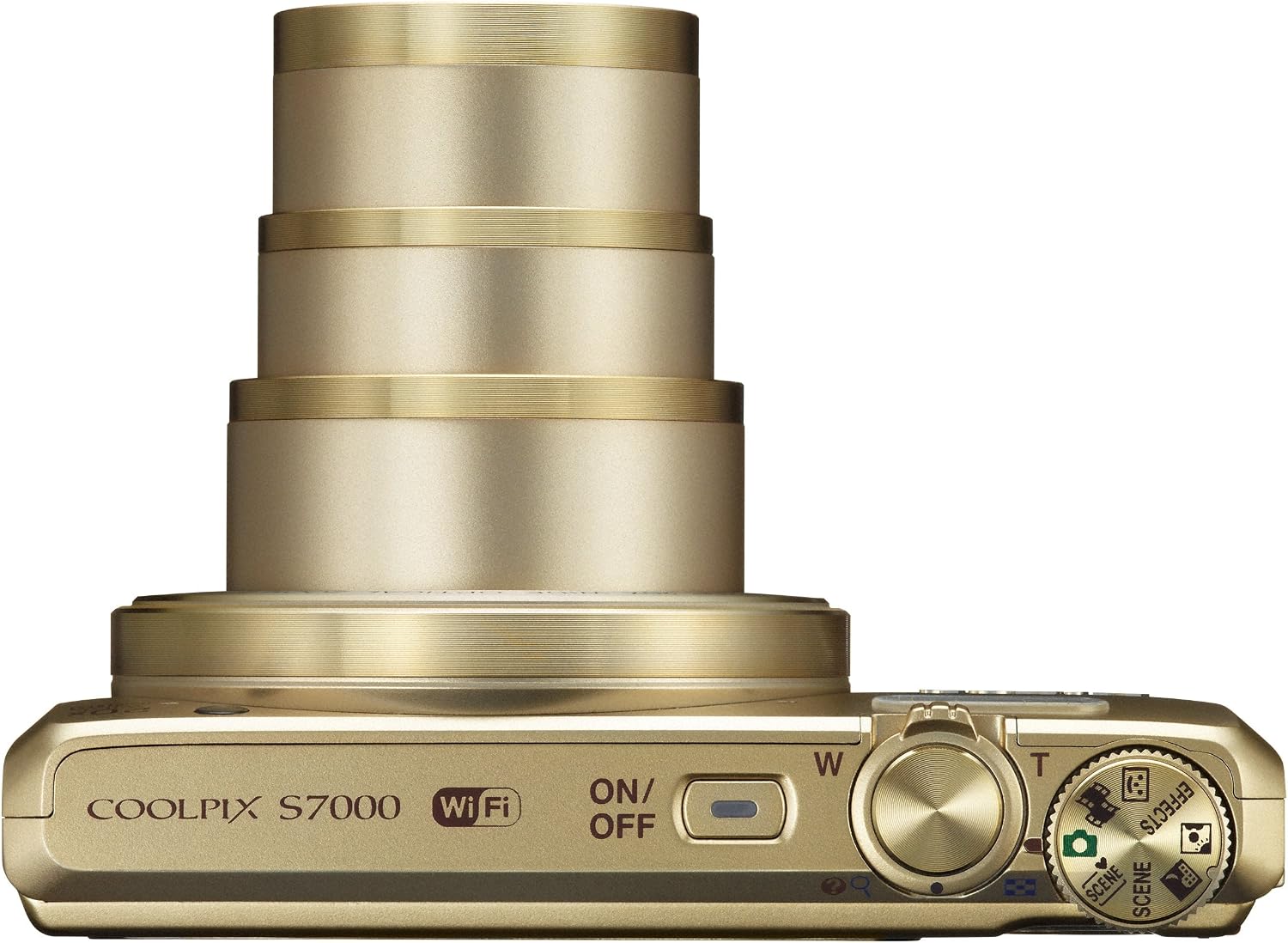 Nikon COOLPIX S7000 Digital Camera (Gold) - International Version (No Warranty)