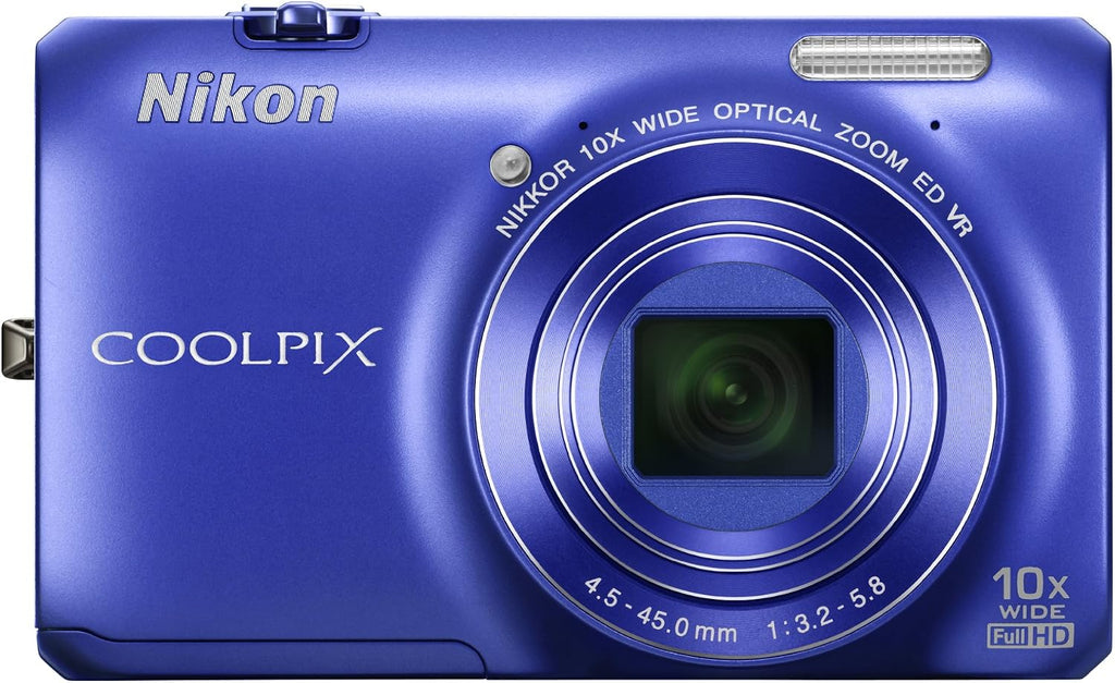 Nikon COOLPIX S6300 16 MP Digital Camera with 10x Zoom NIKKOR Glass Lens and Full HD 1080p Video (Blue)