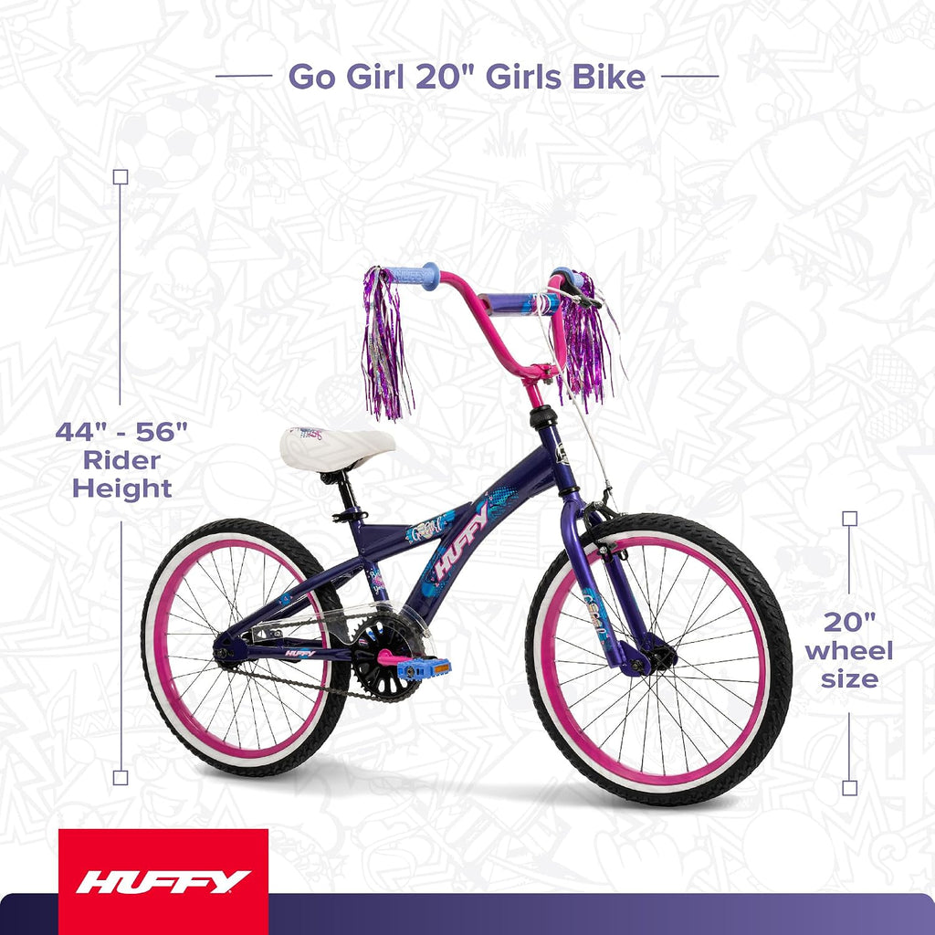 Huffy Boys and Girls 20' Bikes, Ideal for Ages 5+, Rugged and Durable Design, Easy to Assemble, Multiple Designs and Color Options Available, Beginner Level Rider