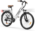 ACTBEST Core Electric Bike for Adults - 468Wh Removable Battery, 26 inch Step Thru Electric Bicycle, Peak 750W Brushless Motor Cityrun Ebike, with 7 Speed, Up to 50 Miles