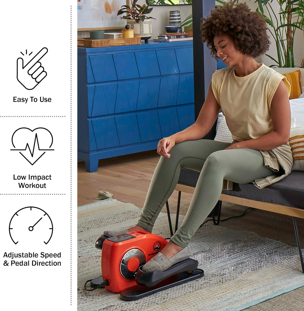 Under Desk Elliptical – Seated Exercise Equipment for a Low-Impact Workout – Work from Home Fitness Accessory by WAKEMAN