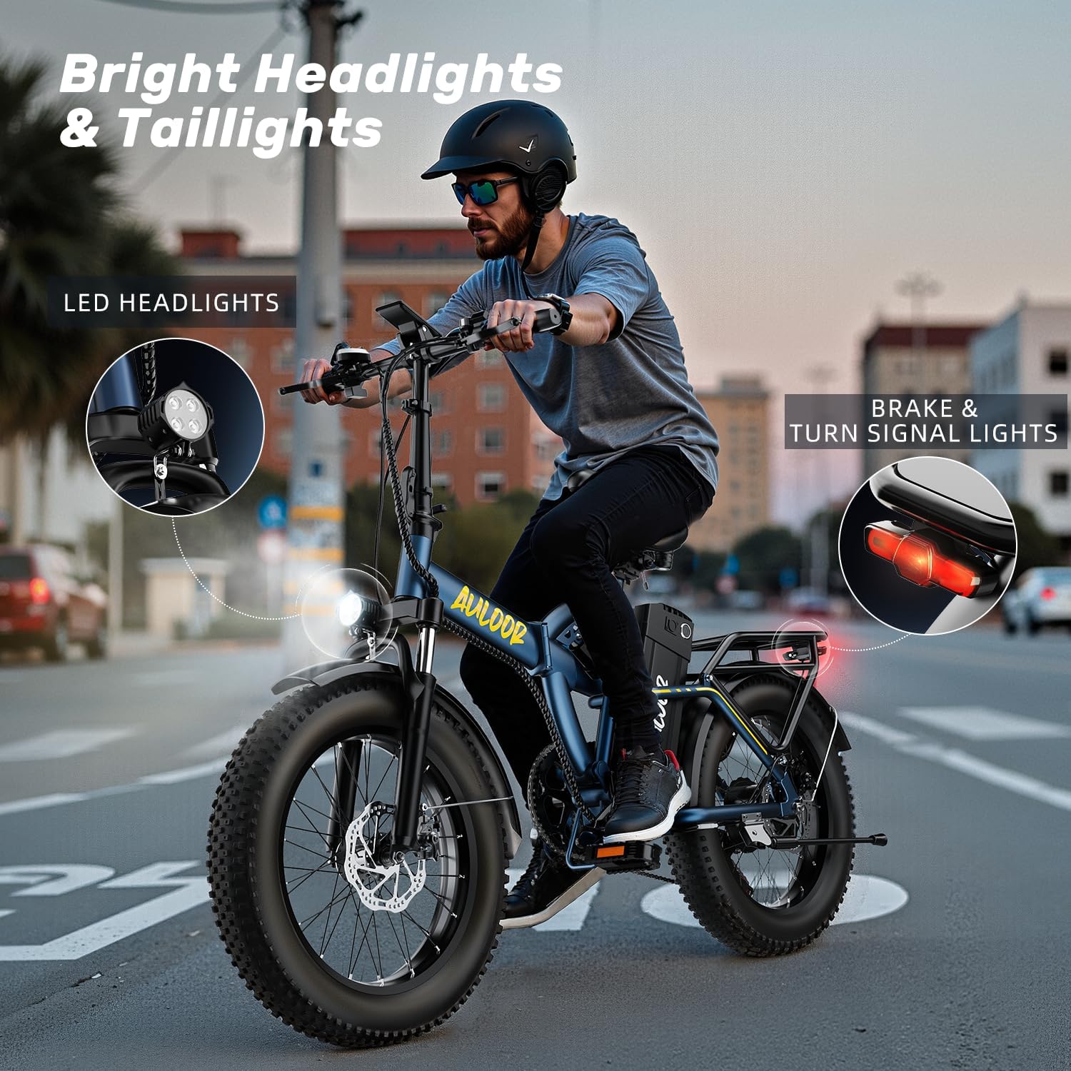 Folding Electric Bike for Adults and Seniors, 1000W Motor 48V 20AH Battery 30MPH 80 Miles, 20' Fat Tire All Terrain Ebike, 7-Speed Commuter E Bike, Step-Thru Electric Bicycle for Women and Teens