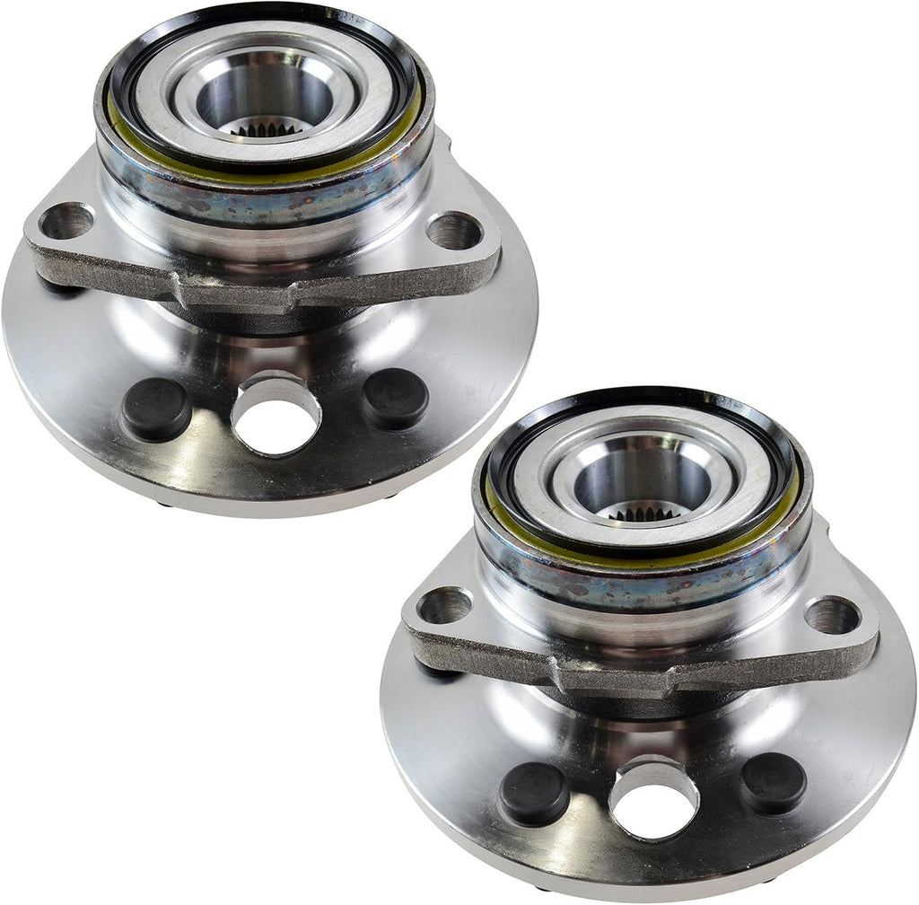 TRQ Front Left and Right Wheel Bearing and Hub Assembly Set 2 Piece Compatible with 88-91 Chevrolet K1500 with Heavy Duty Suspension 92-94 K1500 88-94 K2500 with 6 Lug Wheels 92-94 K1500 Suburban
