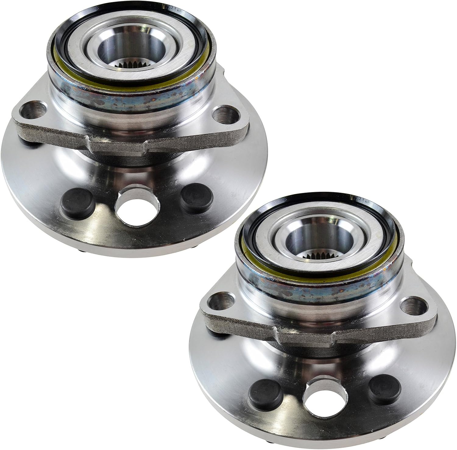 TRQ Front Left and Right Wheel Bearing and Hub Assembly Set 2 Piece Compatible with 88-91 Chevrolet K1500 with Heavy Duty Suspension 92-94 K1500 88-94 K2500 with 6 Lug Wheels 92-94 K1500 Suburban