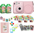Fujifilm Instax Mini 12 Instant Camera + Pro Design Accessory Bundle with Protective Case, Magnetic Frames, Album, Frames Design Kit (40 Sheets) (Blossom Pink)