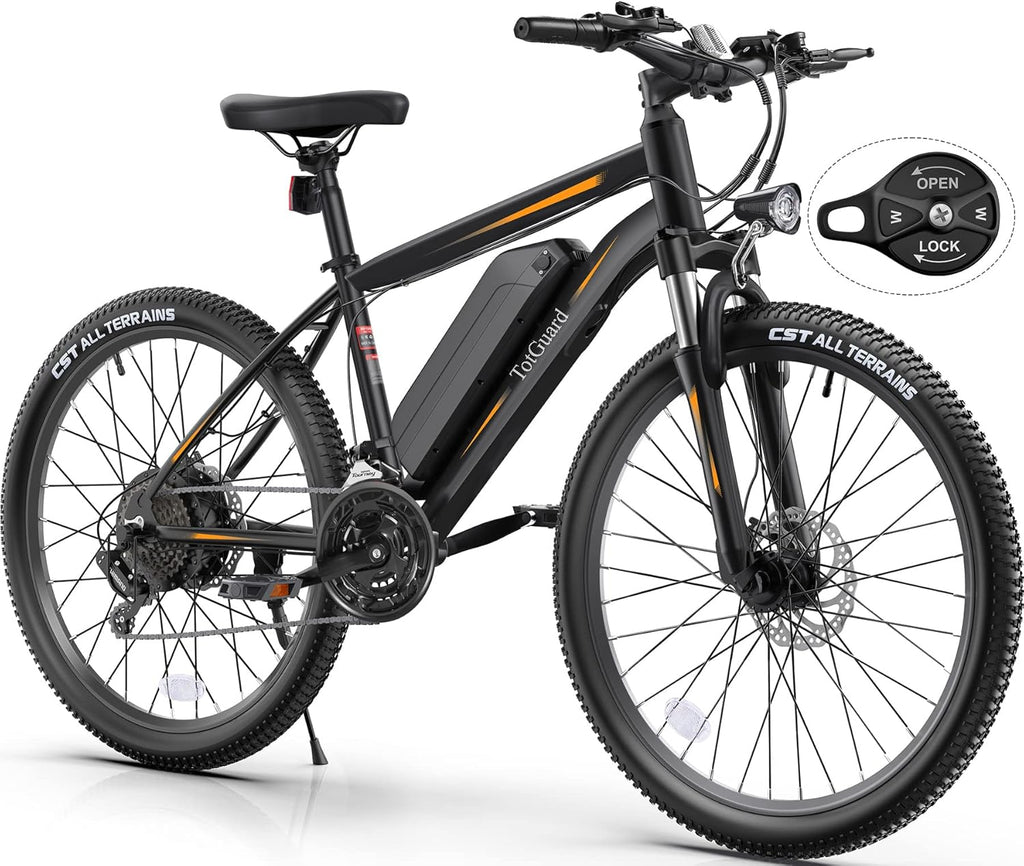 TotGuard Electric Bike for Adults, 27.5' Electric Bike 500W Ebike 19.8MPH Adult Electric Bicycles Electric Mountain Bike,48V 499WH Removable Lithium Battery,21-Speed Gears,Lockable Suspension Fork