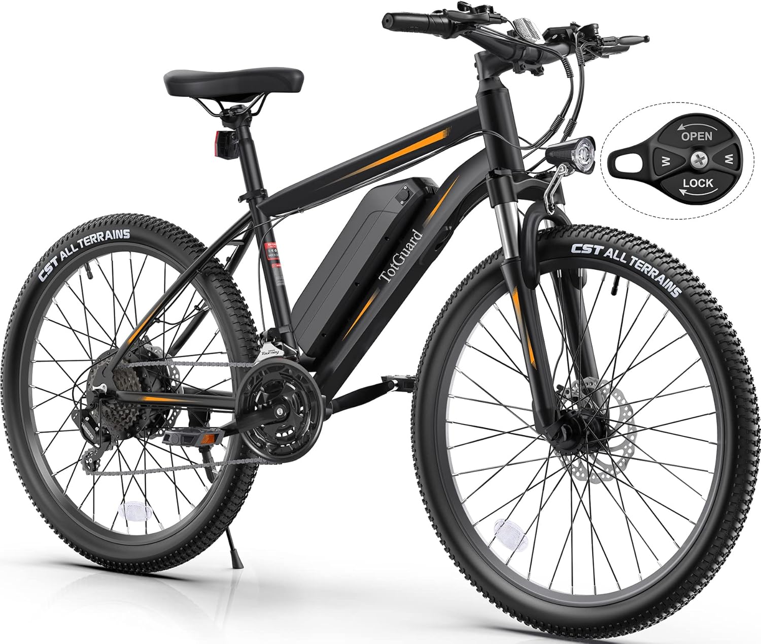 TotGuard Electric Bike for Adults, 27.5' Electric Bike 500W Ebike 19.8MPH Adult Electric Bicycles Electric Mountain Bike,48V 499WH Removable Lithium Battery,21-Speed Gears,Lockable Suspension Fork