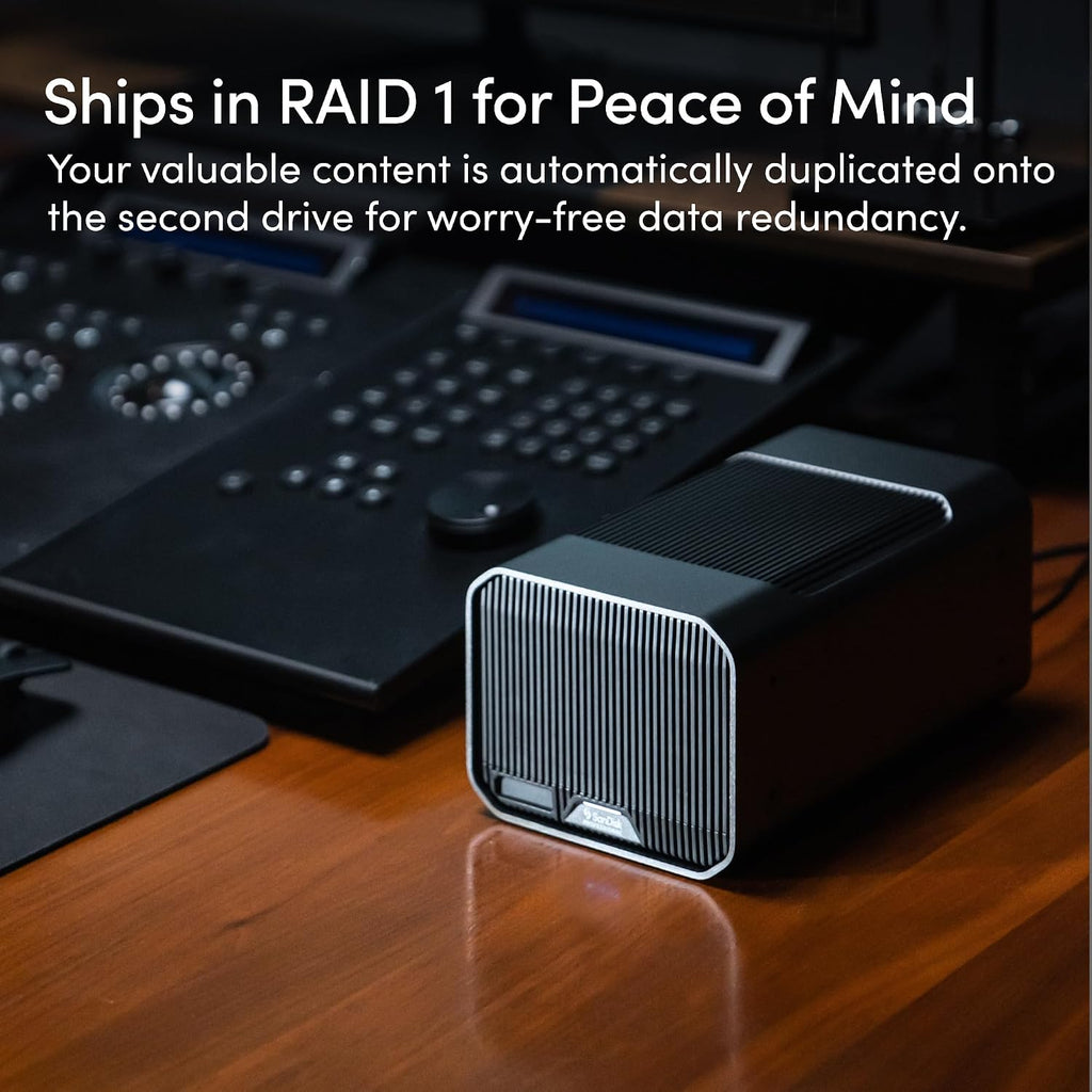 SanDisk Professional 48TB G-RAID Mirror - External HDD, RAID with Redundancy, Thunderbolt 3, USB (10Gbps), 7200RPM Ultrastar Hard Drive, Up to 260MB/s Read in RAID 1 - SDPHH2H-048T-NBAAD