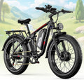 PHJU 6000W Dual Motors 60V 1200wh Electric Bike for Adults, 24'' Fat Tire Max 45 mph,Up to 100 Miles Full Suspension Fast E-Bike for Snow Commuter for Men Women