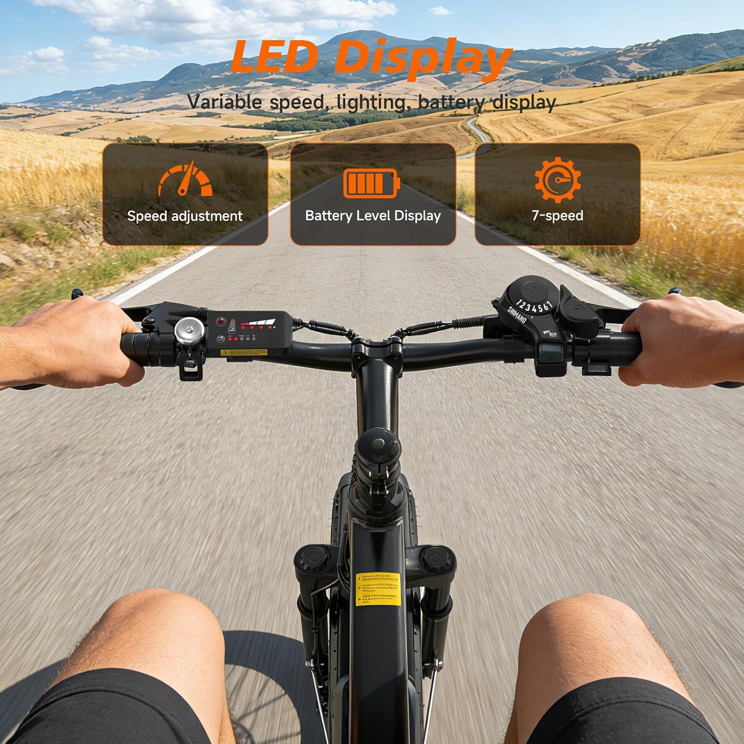 Electric Bike for Adults - 26' Ebike, 48V/7.8AH/15.6AH/25Ah Battery, 20-40MPH, Full Suspension, LCD Display, Adjustable Seat & Heavy-Duty 330lbs E-Bike