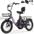 ESKUTE E Trike Electric Bike, Peak 1200W Brushless Motor Folding Trike 18X3.0 Fat Tire Ebike, 624Wh Removable Battery, Step-Thru 3 Wheel Electric Bicycle, Up to 55 Miles, 18MPH+ Tricycle for Adults