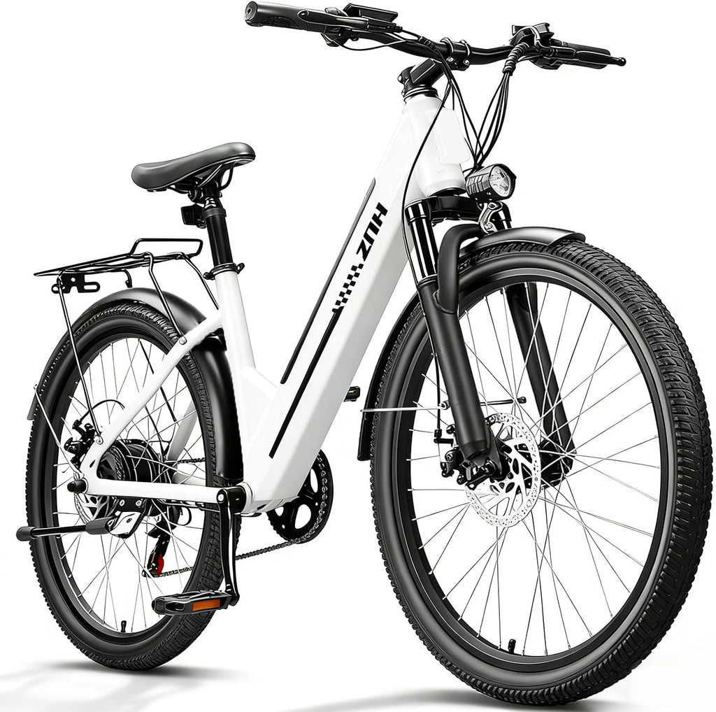 ZNH Electric Bike for Adults with 1000W Motor & 624/940.8 Wh Built-in Removable Battery, 70Miles 25 MPH Step Thru Electric Bicycle, 24'/26' Commuter E Bikes with 7-Speed, UL 2849 Certified