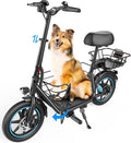 Gyroor C1 Plus Electric Scooter for Adults with Seat & Pet Basket - 30 Miles Range 650W Motor 48V 13.5Ah Battery 18.6MPH 14' Pneumatic Tires Foldable Design Dual Shock Absorbers 300lbs Capacity