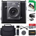 Fujifilm Instax Wide Evo Hybrid Instant Camera – Bundle with 20-Exposure Film Twin Pack, Protective Case, 32 GB microSDHC Card, USB Card Reader & Cleaning Cloth