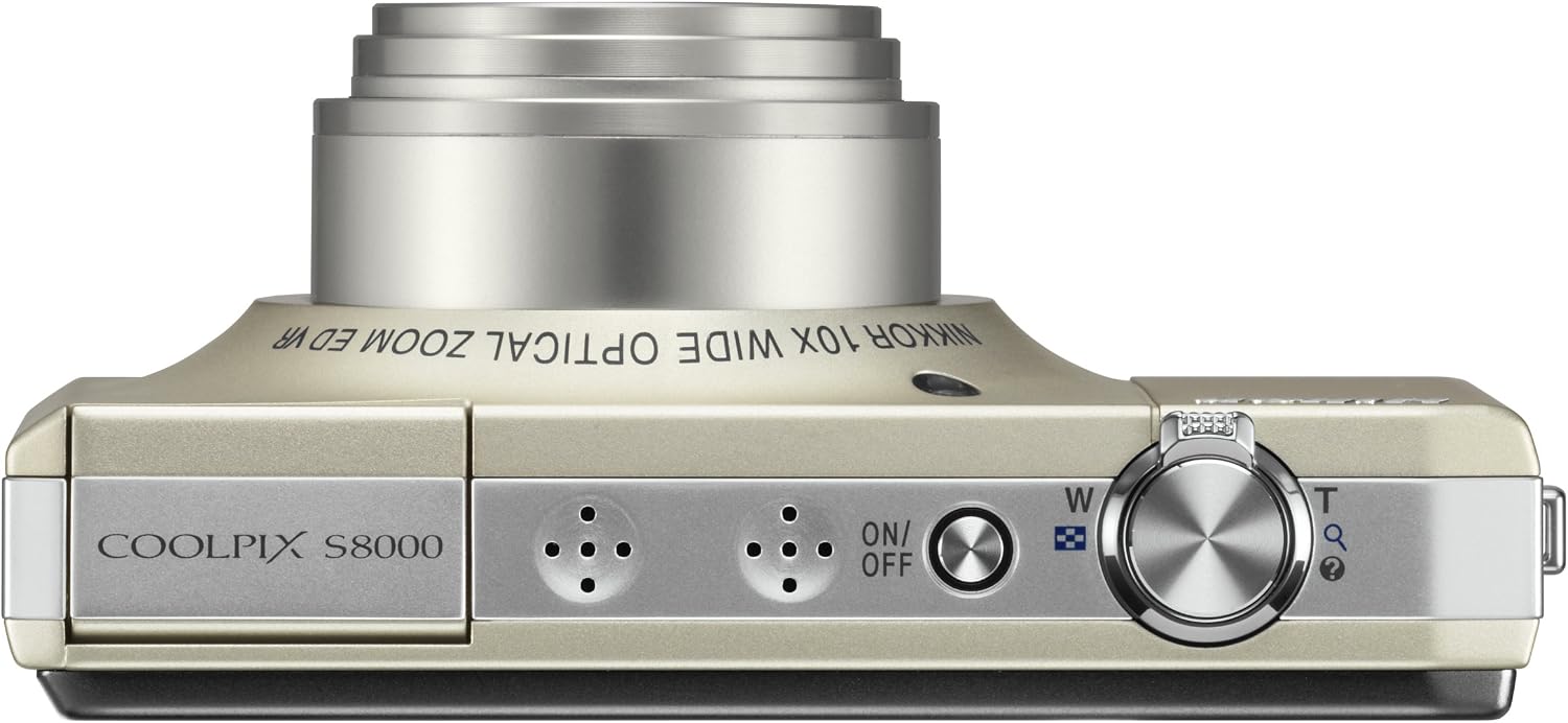 Nikon Coolpix S8000 14 MP Digital Camera with 10x Optical Vibration Reduction (VR) Zoom and 3.0-Inch LCD (Silver)